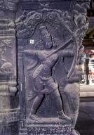 Manmatha Sculpture in Ramaswamy temple pillared Mahamandapatam in Kumbakonam, Tamil Nadu, India