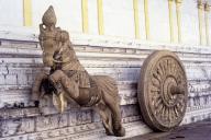 Nataraja Mantap Chariot drawn by horse in Nageswara Vaishanavite temple in Kumbakonam, Tamil Nadu, India
