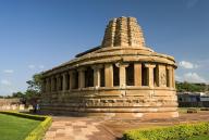 Durga temple the fortress temple in Aihole, Karnataka, South India, India