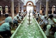 Ritual ablution at pool before namaz The Jamia Masjid in Bengaluru Bangalore, Karnataka, South India, India