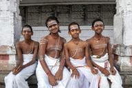 Dikshitar, the priests of the temple who reside in Thillai and manage the Chidambaram Nataraja temple, Tamil Nadu, South India, India