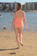 Rena Riffel the "Showgirls" Star in a sexy one-piece shoot on the beach for a special "Ma-Rena Del Rey" story in Marina Del Rey Magazine, Marina Del Rey, CA 09-30-18 David Edwards/Dailyceleb