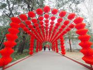 The festive atmosphere in Ditan Park in Beijing, China, 30 January, 2024