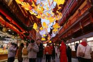 People visit the Yuyuan Garden Lantern Show in Shanghai, China, 30 January, 2024