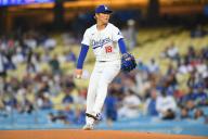 LOS ANGELES, CA - APRIL 19: Los Angeles Dodgers pitcher Yoshinobu Yamamoto (18) throws a pitch during the MLB game between the New York Mets and the Los Angeles Dodgers on April 19, 2024 at Dodger Stadium in Los Angeles, CA. (Photo by Brian Rothmuller/Icon Sportswire