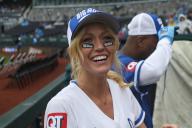 KANSAS CITY, MO - MAY 31: Kate McNamara smiles during the Big Slick celebrity softball game held just before an MLB game between the San Diego Padres and Kansas City Royals on May 31, 2024 at Kauffman Stadium in Kansas City, MO. (Photo by Scott Winters\/Icon Sportswire
