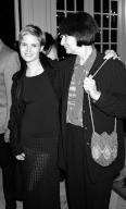 Montreal (Qc) CANADA - 1995 File Photo - Jennifer Jason Leigh and her mother. (born February 5, 1962) is a Golden Globe- and NYFCC Award-winning American actress. Her work has drawn high critical praise. Salon praised her as "one of America