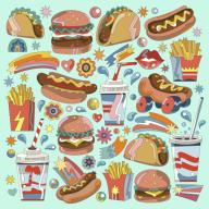 Lots of different fast food