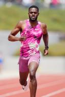 Rai Benjamin wins the 400m in 44.42 during the 64th Mt. San Antonio College Relays at Hilmer Lodge Stadium on Saturday, April 20, 2024, in Walnut, Calif