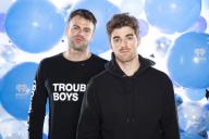 The Chainsmokers pose for a photo backstage at the 2018 iHeartRadio Jingle Ball at the Scotiabank Arena in Toronto, Ontario, Sunday, December 2, 2018. (Alex Urosevic/iHeartRadio)