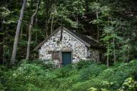 Rustic springhouse in Chester Springs, Pennsylvania, USA