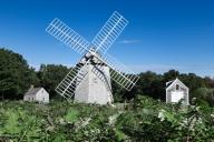 Old Higgins Farm windmill at Drummer Boy Park, Brewster, Cape Cod, Massachusetts, USA