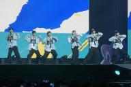 South Korean boy group TWS performs on stage at Korean entertainment festival "KCON Japan 2024" held at Makuhari Messe in Chiba city, near Tokyo, on May 10, 2024. JIJI PRESS PHOTO \/ MORIO TAGA