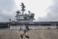 A child visits the U.S. Navy