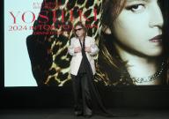 Musician Yoshiki attends a press conference to announce his dinner show in Tokyo, Japan, May 17, 2024. Yoshiki, who was hospitalized due to overwork, said, 