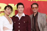 LOS ANGELES - APR 9: Sandra Oh, Hoa Xuande, Robert Downey Jr at the The Sympathizer HBO Premiere Screening at the Paramount Theater on April 9, 2024 in Los Angeles