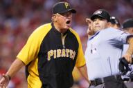 Former Pittsburgh Pirates manager Clint Hurdle is ejected from the game by home plate umpire Angel Campos in the second inning against the St. Louis Cardinals on Wednesday, May 2, 2012, at Busch Stadium in St. Louis, Mo. Hurdle is not a fan of Sept. ...