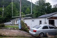 Flash flooding damaged buildings and vehicles near the Whitesburg Middle School football field. High school football coaches in the area discussed how their teams are coping in the wake of the natural disaster. (Ryan C. Hermens/Lexington Herald-Leader/TNS