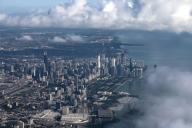 The Chicago skyline seen from over Lake Michigan on Sept. 14, 2023. (Antonio Perez/Chicago Tribune/TNS