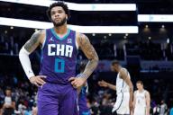 Charlotte Hornets forward Miles Bridges (0) pleaded not guilty Wednesday to felony domestic violence charges in Los Angeles County Superior Court. (Alex Slitz/Lexington Herald-Leader/TNS