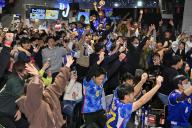 Japan supporters celebrate at a sports bar in Osaka in western Japan on Dec. 2, 2022, following Japan\'s come-from-behind win over Spain in a World Cup Group E football match in Doha, Qatar. Japan beat Spain 2-1 to advance to the round of 16. (Kyodo) ==Kyodo