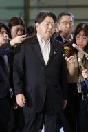 Japanese Foreign Minister Yoshimasa Hayashi arrives at the prime minister