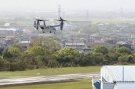 A Japan Ground Self-Defense Force V-22 Osprey tilt-rotor aircraft takes off from the GSDF Camp Metabaru in Saga Prefecture, southwestern Japan, on April 19, 2024. (Kyodo) ==Kyodo