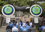 Whalers and former whalers hold an annual memorial service in Taichi, Wakayama Prefecture, on April 29, 2024, in front of a monument of a whale to pray for the repose of the coastal whales they killed. Whaling from the western Japan town dates back over 400 years. (Kyodo) ==Kyodo
