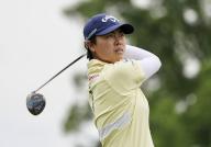 Yuka Saso of Japan hits off the 15th tee during the final round of the U.S. Women