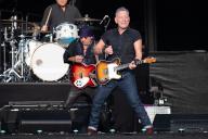 London.UK. Bruce Springsteen and Steven Van Zandt of E Street Band headlines BST Hyde Park Festival in Hyde Park in London. 6th July 2023. Ref:LMK370-S060723â001 Justin Ng/Landmark Media