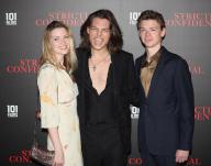 London, UK. Talulah Riley, Damian Hurley and Thomas Brodie Sangster at the Strictly Confidential screening. Everyman cinema, Chelsea. 8th May 2024. Ref:LMK11-S080524-001. Steve Bealing/Landmark Media