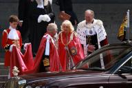 London, UK. King Charles III and Queen Camilla with Lord Mayor of London Michael Mainelli at the Service of Dedication for the Order of the British Empire. St. Paulâs Cathedral. 15th May 2024. Ref:LMK430-S180524-001 Anfisa Polyushkevych/Landmark Media