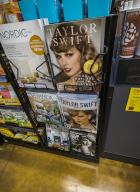 Periodicals in a supermarket check-out line in New York feature the celebrity singer Taylor Swift on Monday, May 6, 2024 ( Richard B. Levine