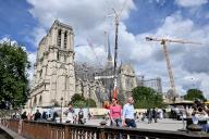 PHOTOPQR/OUEST FRANCE/Stéphane Geufroi ; Paris ; 15/05/2024 ; La Cathédrale Notre-Dame de Paris. Atmosphere in front of Notre Dame de Paris cathedral, in Paris, France, on may 15th 2024