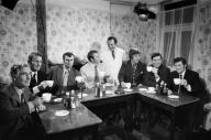 Seven former West Ham United footballers who are currently famous managers and coaches, get together over tea to talk about the old days. The tea party took place in Phil Cassetari