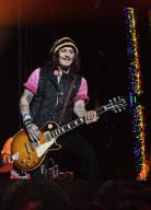 Pictured Johnny Depp, Hollywood Vampires on stage in concert at the Utilita Arena, Birmingham. The band are Alice Cooper, Joe Perry, Johnny Depp and Tommy Henriksen