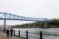 The Queen Elizabeth II Bridge (Metro) over the River Tyne in Newcastle. 18th April 2024