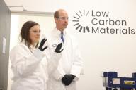 Prince William pictured with staff at Low Carbon Materials in Seaham 30th April 2024