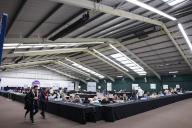 Votes are counted during the mayoral elections in Liverpool Tennis Centre, Wavertree