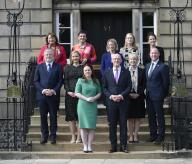 First Minister John Swinney with his new cabinet at Bute House Edinburgh today (8 May 2024) The cabinet was unchanged with the exception of Kate Forbes becoming Deputy First Minister, she also takes on the economy portfolio and responsibility for 