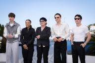 Jason Buda, Nykiya Adams, Director Andrea Arnold, Franz Rogowski and Barry Keoghan attend the "Bird" Photocall at the 77th annual Cannes Film Festival at Palais des Festivals on May 17, 2024 in Cannes, France., Credit:Pacific Coast News / Olivier