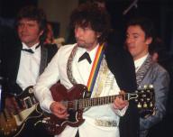 1985 John Fogerty Bob Dylan Bruce Springsteen John Barrett/PHOTOlink
