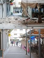 Compared photo of streets in Zagreb on March 22, 2020. after the earthquake (top), and street in Zagreb, Croatia on March 22, 2023. (bottom) Three years ago today, at 06:24 am, Zagreb hit a 5.5 magnitude earthquake that claimed one life, injured 27 people and damaged 25,000 buildings. Photo Josip Regovic\/PIXSELL (top) and Sanjin Strukic\/PIXSELL (bottom