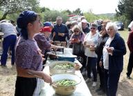 Traditional picnic on the occasion of the International Labor Day in Rakitnica near the church of St. Ivan was organized by the tourist community of Vodice. Along with the entertaining program of preparing traditional dishes, wild greens and polenta were served to the guests at the end of the cooking, in Vodice, Croatia, on May 01, 2024. Photo: Dusko Jaramaz/PIXSELL
