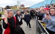 Baby Lasagna hanging out with fans in the Eurosong Fan Zone in Malmo, Sweden on 09. May 2024. Photo: Sanjin Strukic/PIXSELL