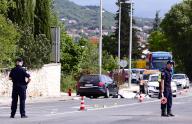 During a police chase, a passenger car with Hungarian license plates ran off the road and crashed into a wall. Four people died in the accident, and five were transported to the hospital. The police announced that according to initial information, migrants were killed. Doctors are fighting for the lives of four people, including two minors. in Brnaze, near Sinj, Croatia, on May 16 2024. Photo: Ivo Cagalj/PIXSELL