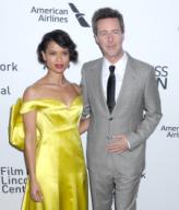 Gugu Mbatha-Raw and Edward Norton at the New York Film Festival-57 Closing Night Gala and New York Premiere of “Motherless Brooklyn”, at Alice Tully Hall in Lincoln Center in New York, New York, USA, on 11 October