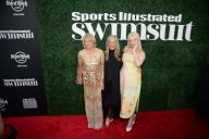 May 18, 2023 - New York, New York, USA: Martha Stewart, MJ Day and Kim Petras attend the the Sports Illustrated Swimsuit 2023 issue red carpet at the Hard Rock Hotel in Manhattan. (Sam Simmonds/Polaris