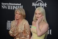 May 18, 2023 - New York, New York, USA: Martha Stewart and Kim Petras attend the the Sports Illustrated Swimsuit 2023 issue red carpet at the Hard Rock Hotel in Manhattan. (Sam Simmonds/Polaris