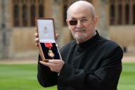 Image Licensed to i-Images / Polaris) Picture Agency. 23/05/2023. Windsor, United Kingdom: Sir Salman Rushdie after being made a Companion of Honour at an Investiture at Windsor Castle, United Kingdom: ( i-Images / Polaris) 